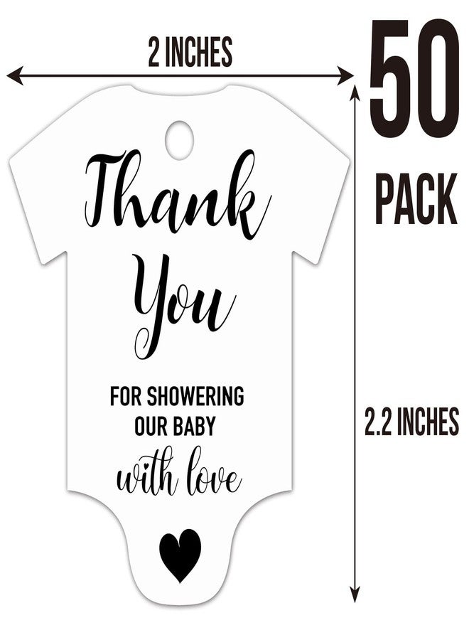 TENTADO Thank You for Showering Our Baby with Love - Pack of 50 Gift Tags - Image 3